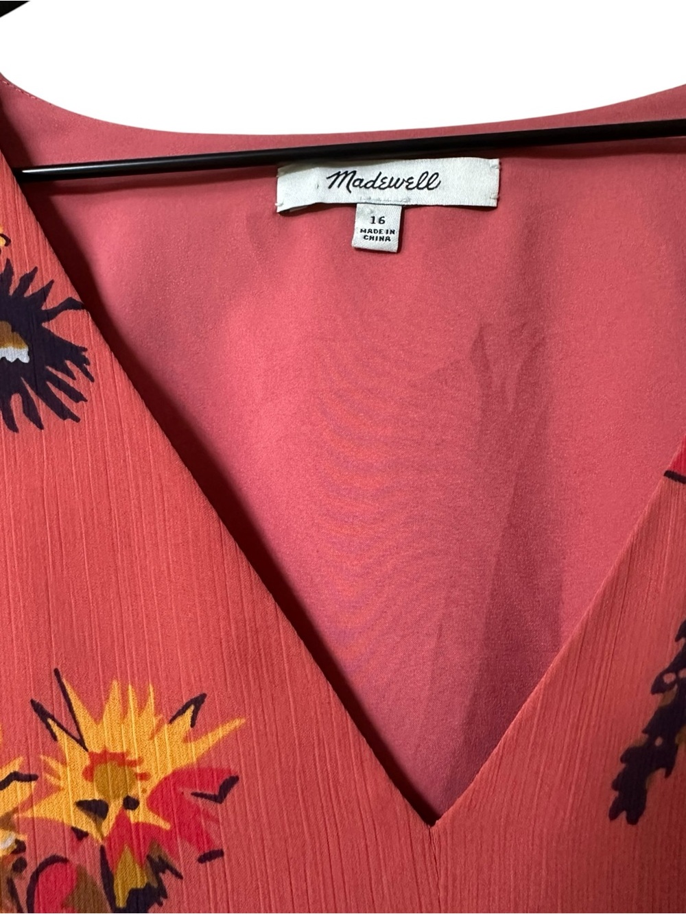 MADEWELL Posy Cactus Flower V Neck Ruffle Dress - Picture 5 of 5